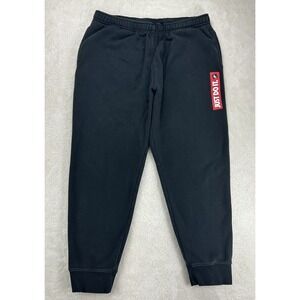 Nike Just Do it Joggers Mens XL Drawstring Black Fleece Joggers Running Gym
